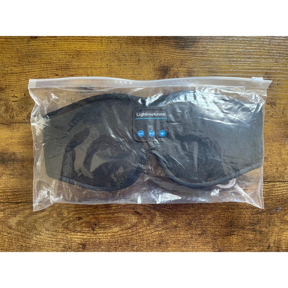 Lightimetunnel Bluetooth Sleep Mask Wireless Headphones 3D Eye Mask Black